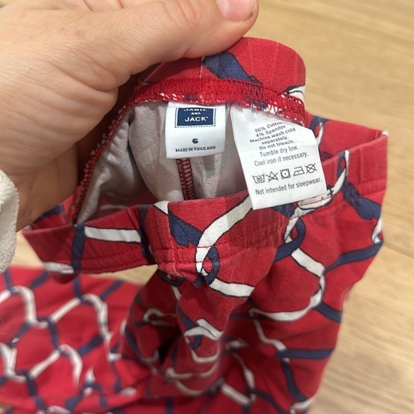 Janie and Jack leggings red 6 - Picture 3 of 3